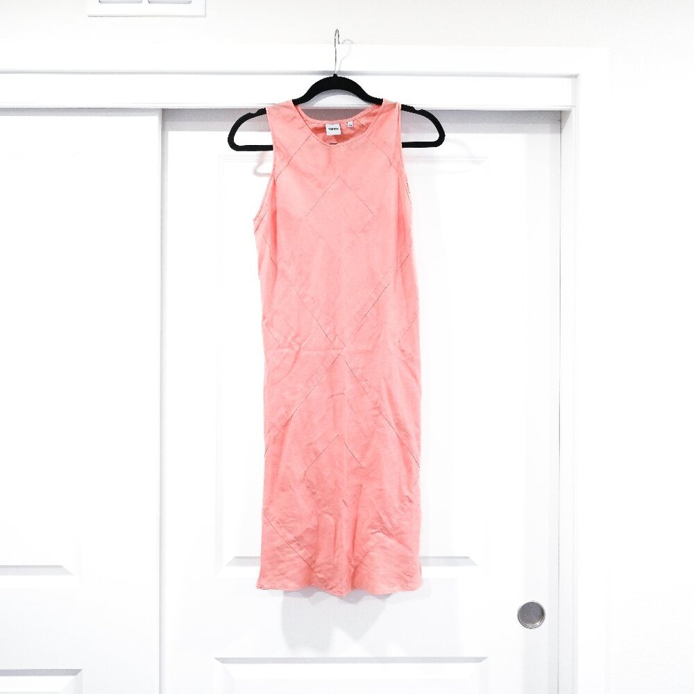 Aspesi Medium 100% Linen Peach Summer Shift Dress